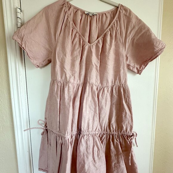 Madewell Dresses & Skirts - Madewell Pink Tiered Mini Dress